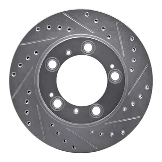 R1 Concepts EDZ-02029R Brake Rotor Drilled and Slotted Silver